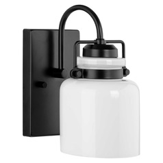 Progress Lighting Fessler Matte Black Sconce