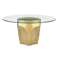 Currey and Company Lemy Polished Brass & Clear Coffee & End Table
