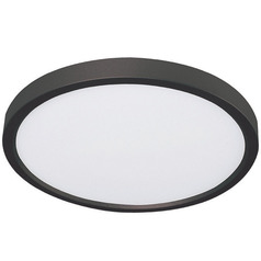 Afx Lighting Edge Round Black LED Flushmount Light