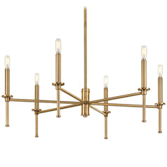 Progress Lighting Elara 4-Light Vintage Brass Chandelier