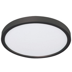Afx Lighting Edge Round Black LED Flushmount Light