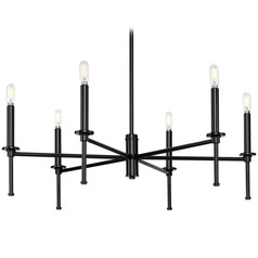 Progress Lighting Elara 4-Light Matte Black Chandelier