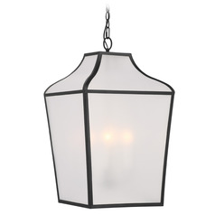Minka Lavery Velena Dark Matte Black Pendant Light with Square Shade