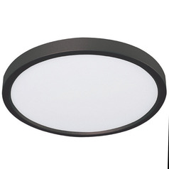 Afx Lighting Edge Round Black LED Flushmount Light