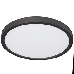 Afx Lighting Edge Round Black LED Flushmount Light