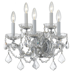 Crystorama Lighting Maria Theresa Polished Chrome Sconce