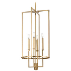 Progress Lighting Elara 4-Light Vintage Brass Foyer Chandelier