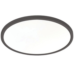 Afx Lighting Edge Round Large Black LED Flushmount Light