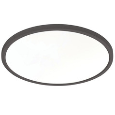 Afx Lighting Edge Round Large Black LED Flushmount Light