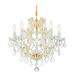 Crystorama Lighting Maria Theresa Gold Crystal Chandelier