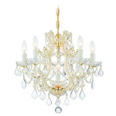 Crystorama Lighting Maria Theresa Gold Crystal Chandelier