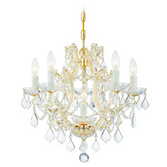 Crystorama Lighting Maria Theresa Gold Crystal Chandelier
