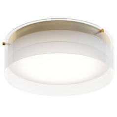 Afx Lighting Studio Satin Brass LED Flushmount Light