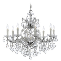Crystorama Lighting Maria Theresa Polished Chrome Crystal Chandelier