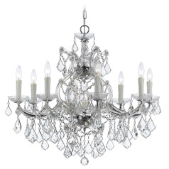 Crystorama Lighting Maria Theresa Polished Chrome Crystal Chandelier