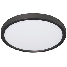 Afx Lighting Edge Round Large Black LED Flushmount Light