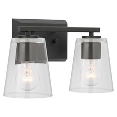 Progress Lighting Vertex Matte Black Bathroom Light