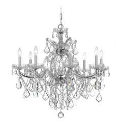 Crystorama Lighting Maria Theresa Polished Chrome Crystal Chandelier