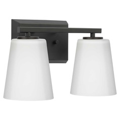 Progress Lighting Vertex Matte Black Bathroom Light