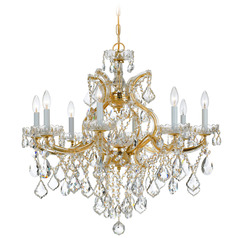 Crystorama Lighting Maria Theresa Gold Crystal Chandelier