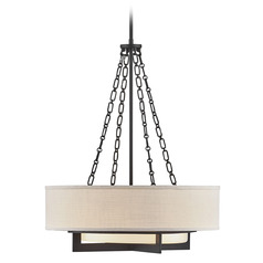 Savoy House Lighting Brentwood Matte Black Pendant Light with Drum Shade