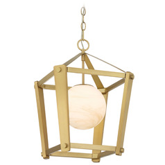 Minka Lavery Shimmer Legacy Brass Pendant Light with Globe Shade