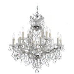 Crystorama Lighting Maria Theresa Polished Chrome Crystal Chandelier