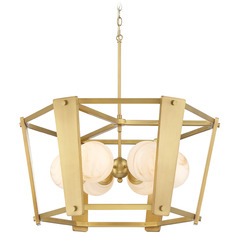 Minka Lavery Shimmer Legacy Brass Pendant Light with Globe Shade
