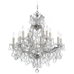 Crystorama Lighting Maria Theresa Polished Chrome Crystal Chandelier