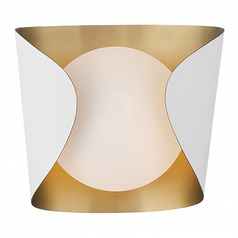 Minka Lavery Kevin Von Kluck Flare Sand White & Legacy Brass Sconce