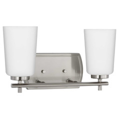 Progress Lighting Adley Brushed Nickel Bathroom Light