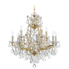Crystorama Lighting Maria Theresa Gold Crystal Chandelier