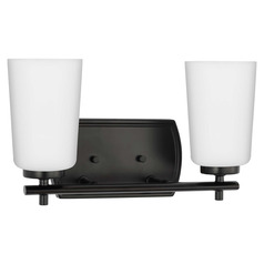 Progress Lighting Adley Matte Black Bathroom Light