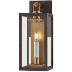 Troy Lighting Arnold Patina Brass & Textured Bronze LED Outdoor Wall Light