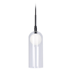 Kuzco Lighting Stylo Black LED Mini-Pendant Light with Cylindrical Shade