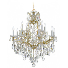 Crystorama Lighting Maria Theresa Gold Crystal Chandelier