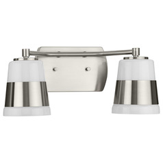 Progress Lighting Haven Brushed Nickel Bathroom Light