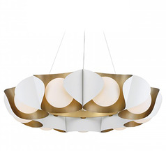 Minka Lavery Flare Sand White & Legacy Brass Pendant Light with Globe Shade