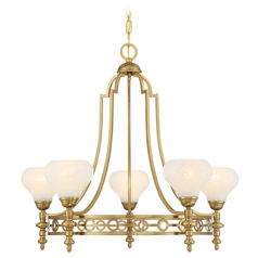 Savoy House Lighting Allston Warm Brass Chandelier