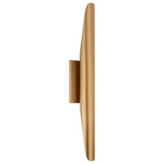Matteo Lighting Stylus Aged Gold Brass Vertical Bathroom Light