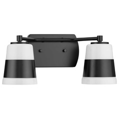 Progress Lighting Haven Matte Black Bathroom Light