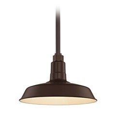 Bronze Pendant Barn Light with 12