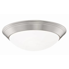 Satin Nickel Flush Mount Ceiling Light 14-Inch Wide