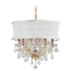 Crystorama Lighting Brentwood Gold Crystal Chandelier