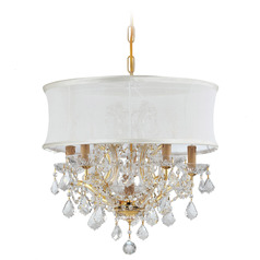 Crystorama Lighting Brentwood Gold Crystal Chandelier