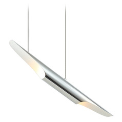 Matteo Lighting Stylus Chrome Island Light with Cylindrical Shade