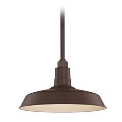 Bronze Pendant Barn Light with 14