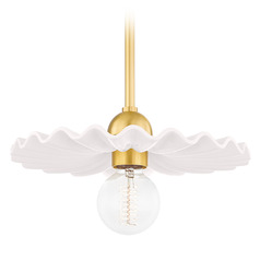 Mitzi Cora Aged Brass 7-Light Chandelier