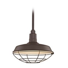 Bronze Pendant Barn Light with 14