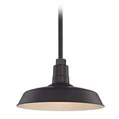 Black Pendant Barn Light with 14